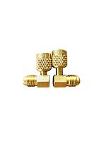 Переходник угловой 90°; 5/16"Mх1/4"F, с R410А на R22, упак. 2 шт. LT-AD78